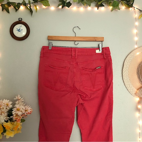 Seven 7 High-rise Skinny Crop Fuchsia Hot Pink Barbiecore Jeans - Picture 5 of 7